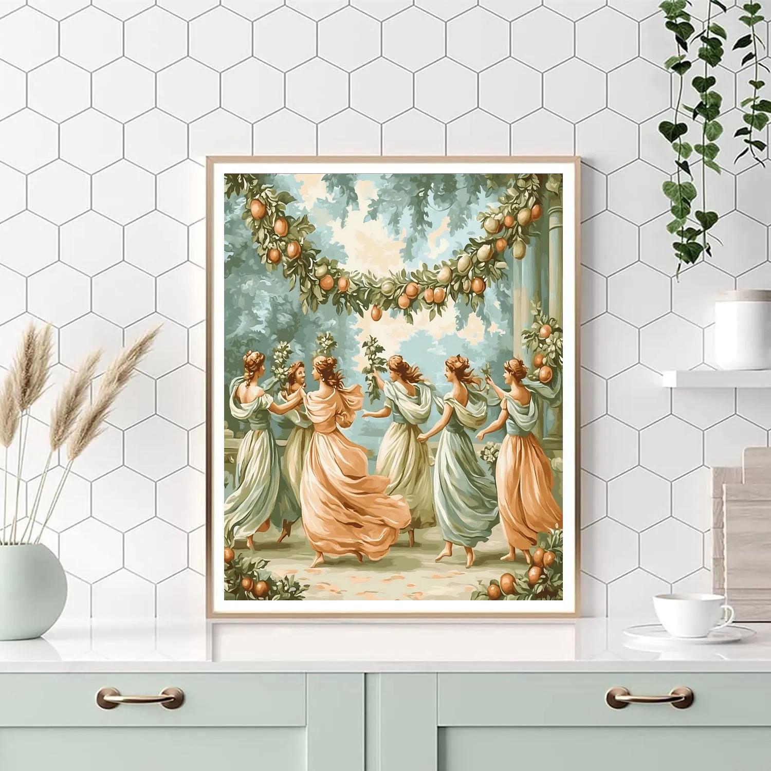 Botticelli Inspired Harvest Festival paint by number