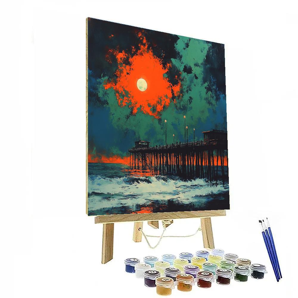 Munch Inspired Stormy Pier Paint by numbers kits