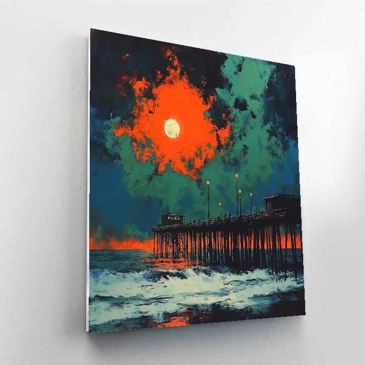 Munch Inspired Stormy Pier Paint by numbers kits