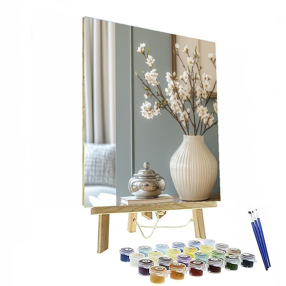 Whistler Inspired Dusk Tea Room Paint by numbers art
