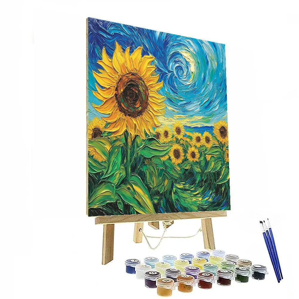 Van Gogh Inspired Sunflower Garden Painting by numbers kit