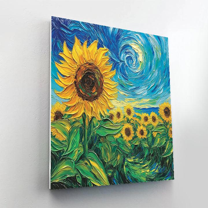 Van Gogh Inspired Sunflower Garden Painting by numbers kit