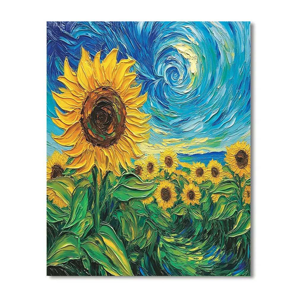 Van Gogh Inspired Sunflower Garden Painting by numbers kit