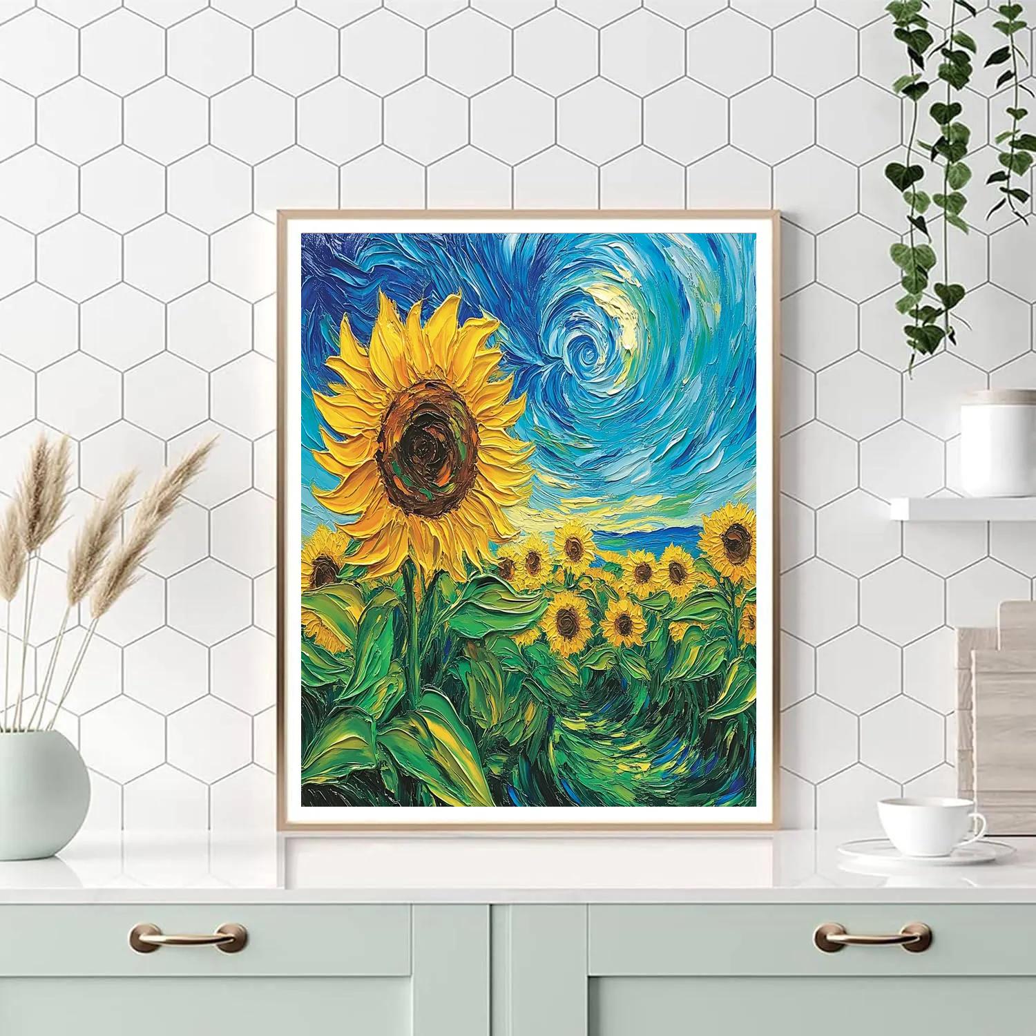Van Gogh Inspired Sunflower Garden Painting by numbers kit