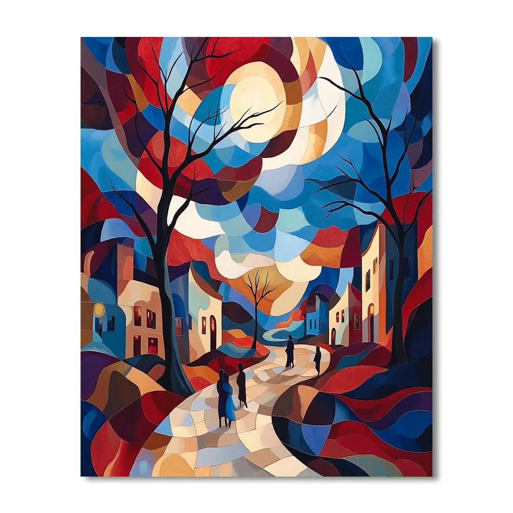 Picasso Inspired Surreal Dreamscape painting number kit