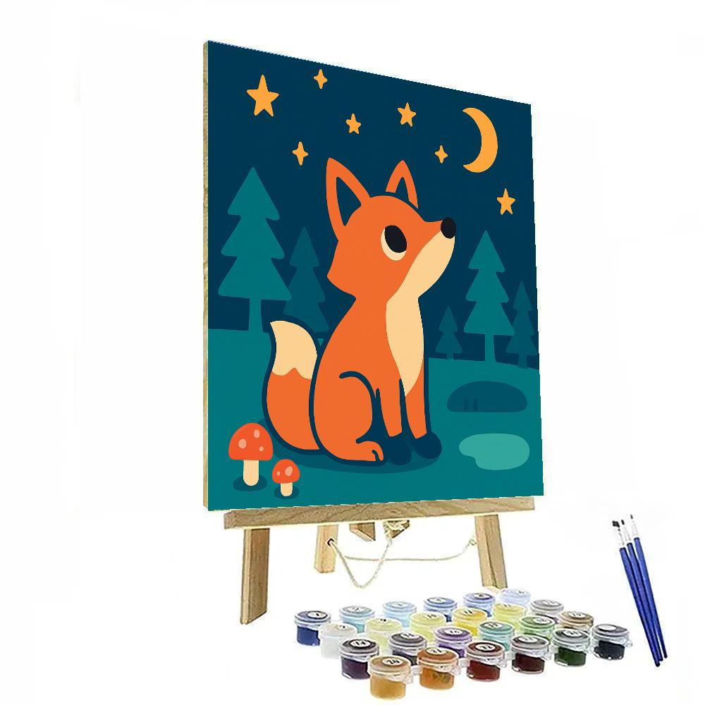 Starlight Forest Fox Painting by numbers kit