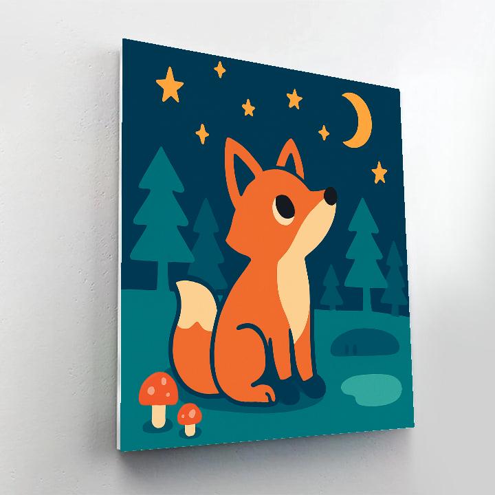 Starlight Forest Fox Painting by numbers kit