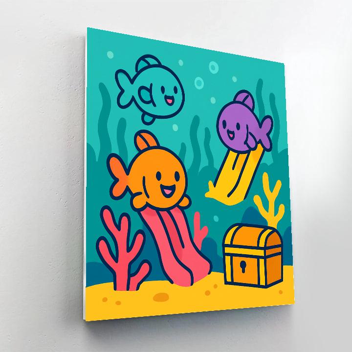 Cosmic Coral Playground Paint by numbers kits