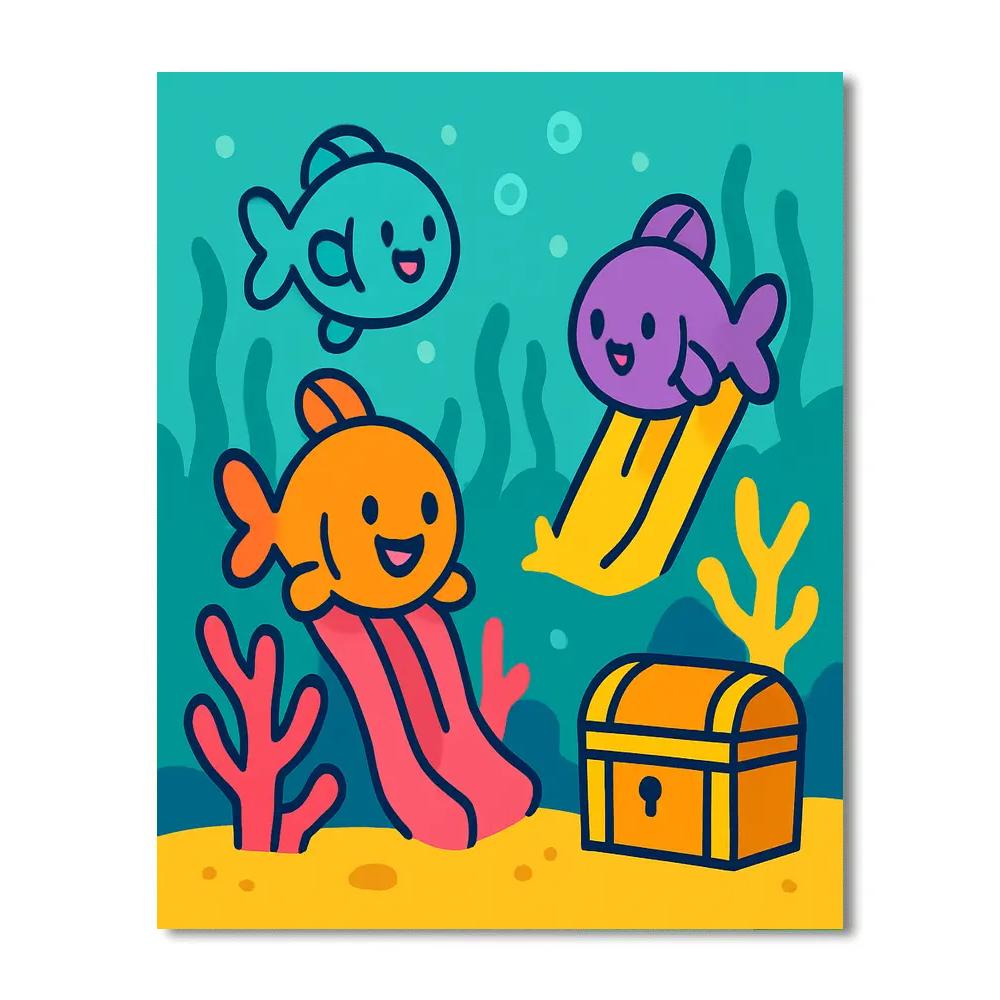 Cosmic Coral Playground Paint by numbers kits