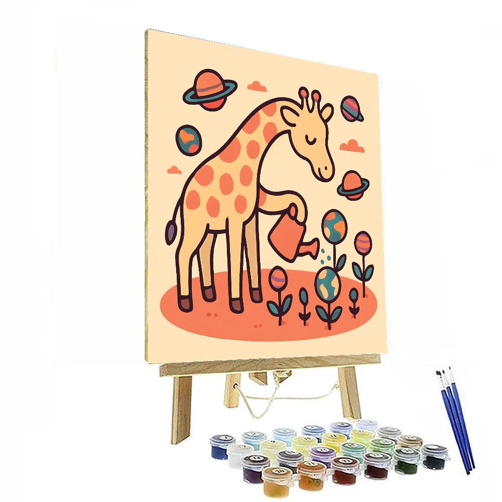 Planet Garden Giraffe paint by numbers