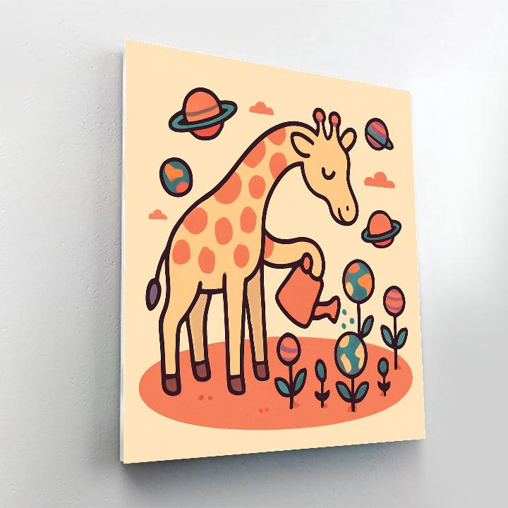 Planet Garden Giraffe paint by numbers