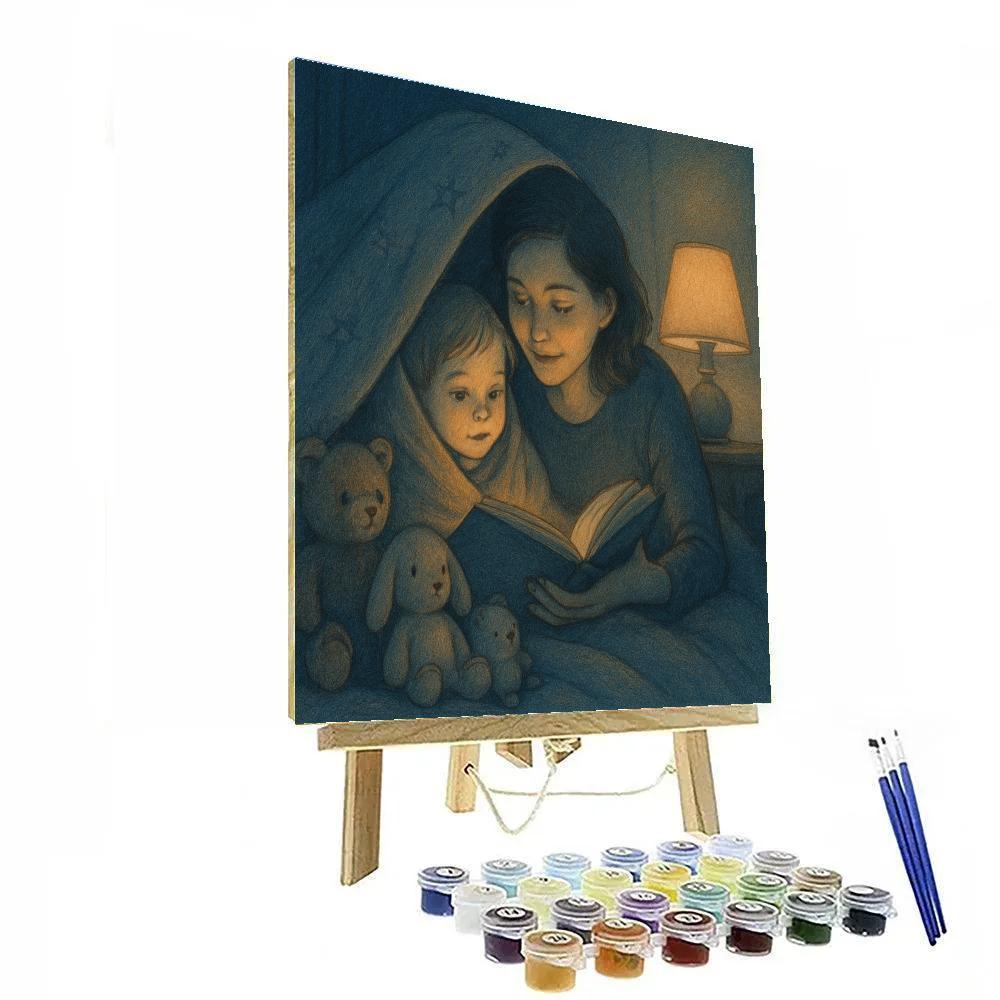 Bedtime Story Under Lamp DIY paint by numbers