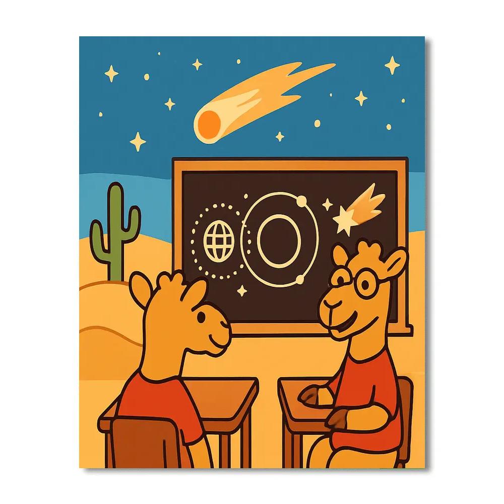 Comet Classroom Camels Painting by numbers kit
