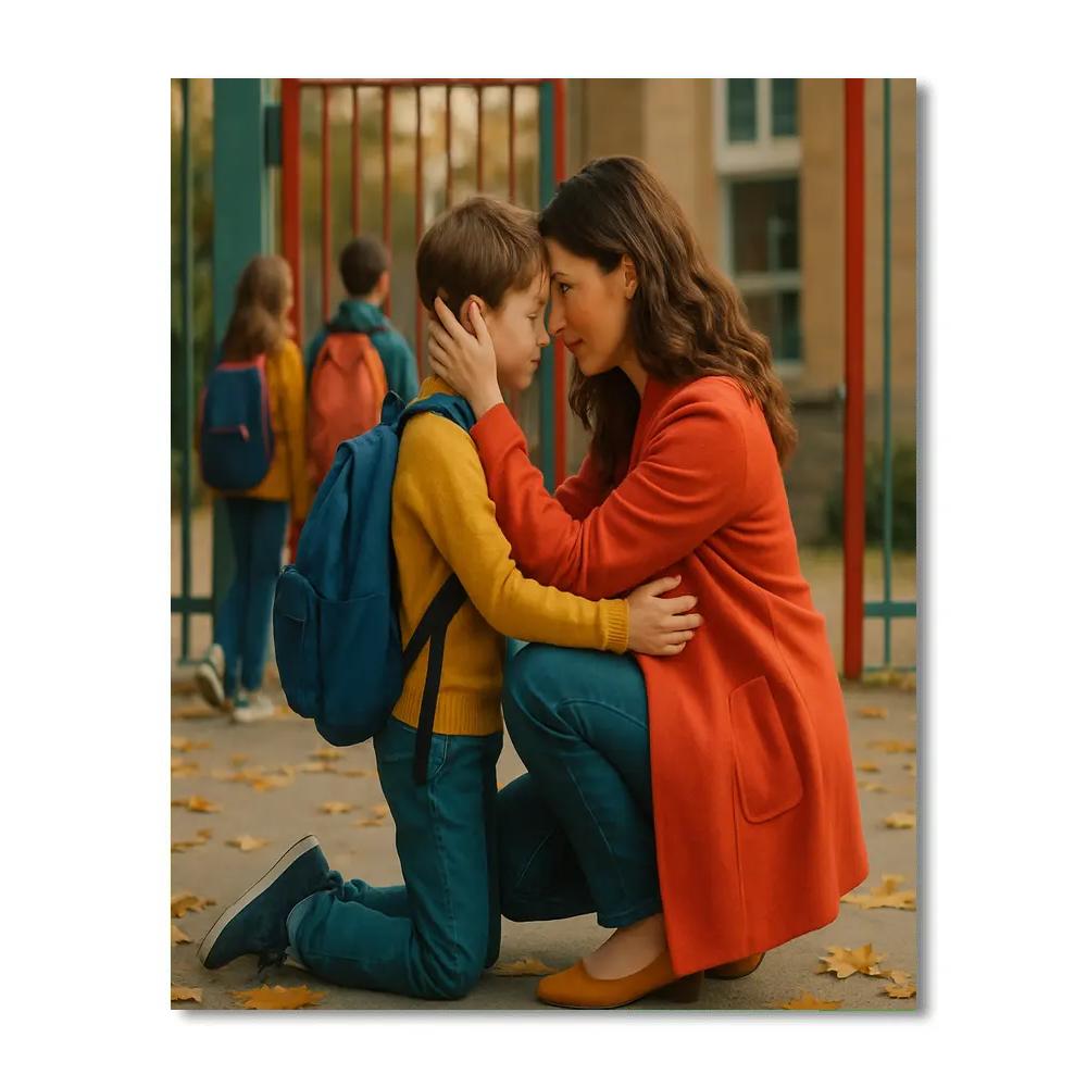 First Day Of School Hug Painting by numbers kit
