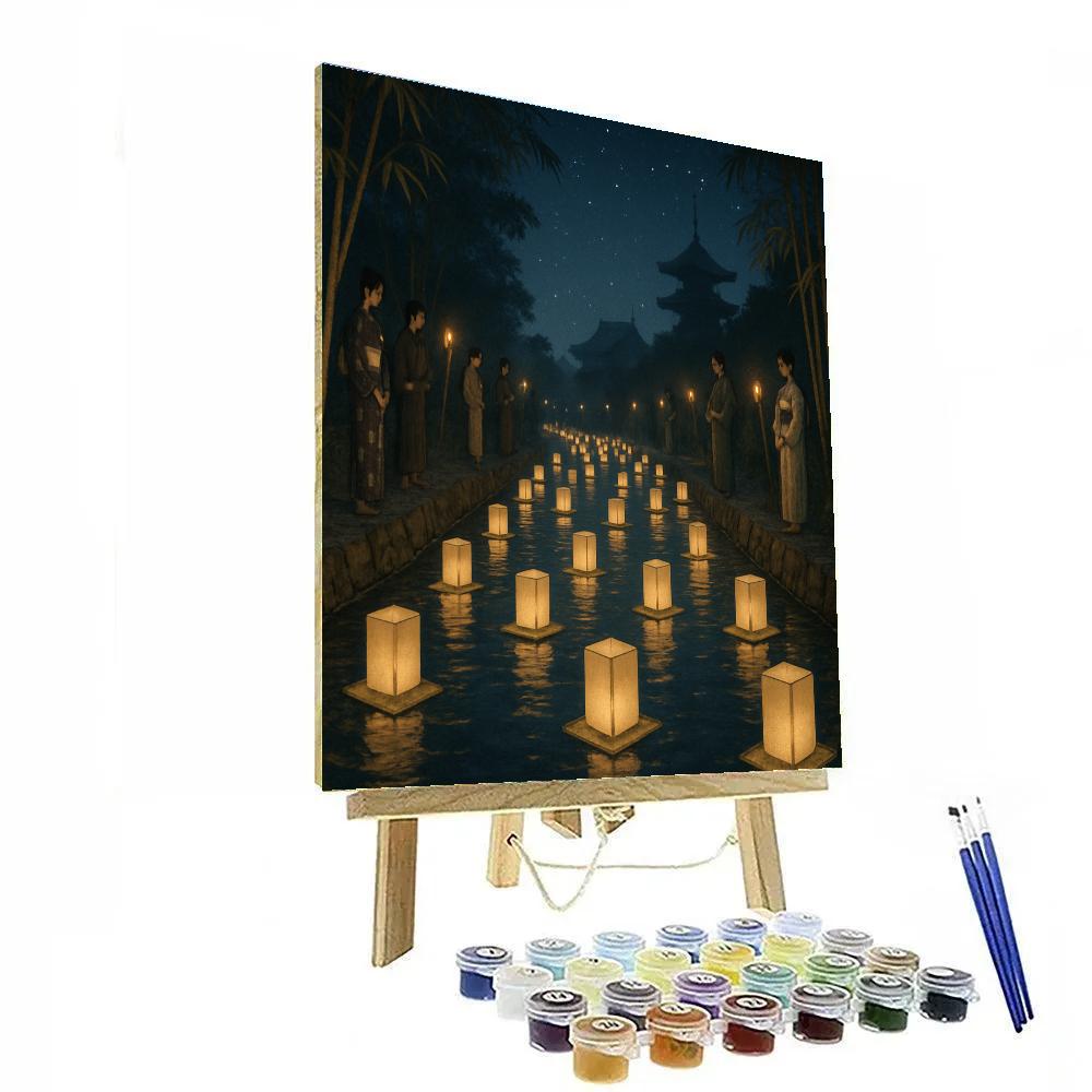 Obon Festival Lantern Release Paint by numbers art