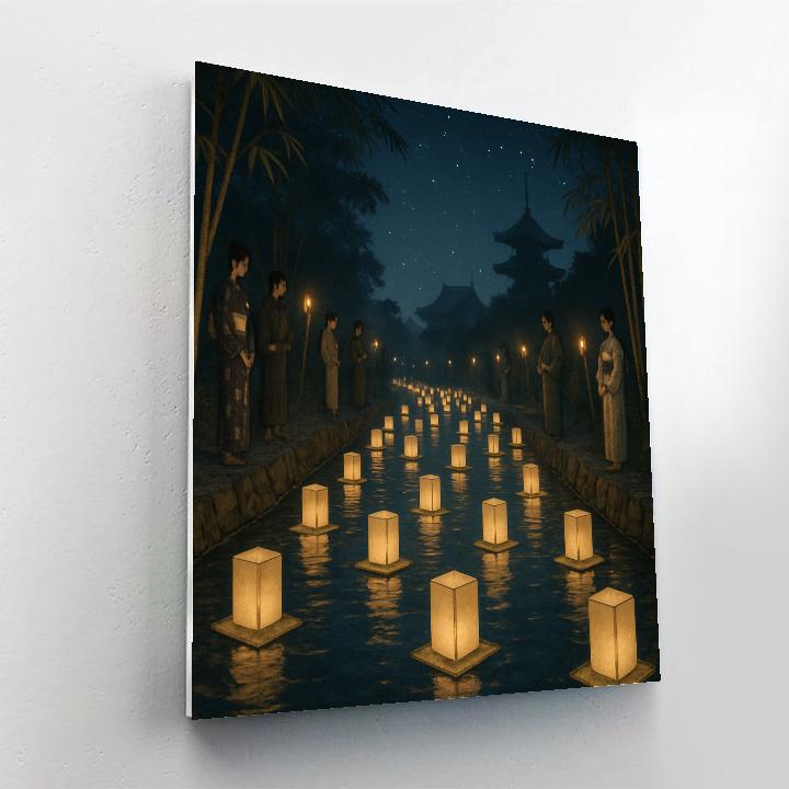Obon Festival Lantern Release Paint by numbers art