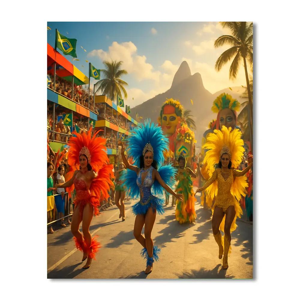 Rio De Janeiro Carnival Samba Explosion paint by number