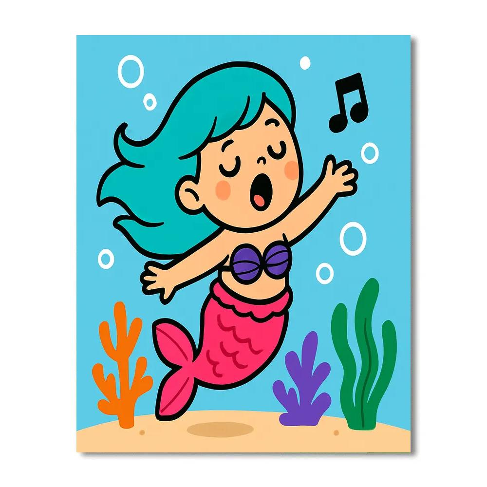 Magical Mermaid Singing Underwater Paint by numbers kits