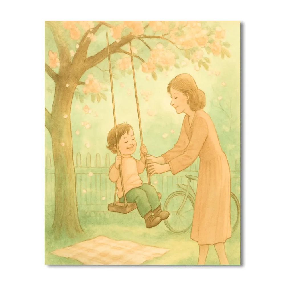 Garden Swing Lull paint by number