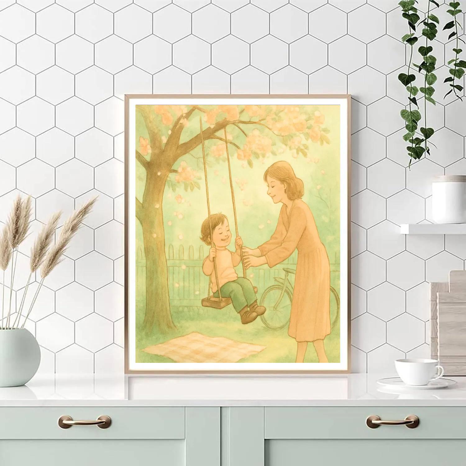 Garden Swing Lull paint by number