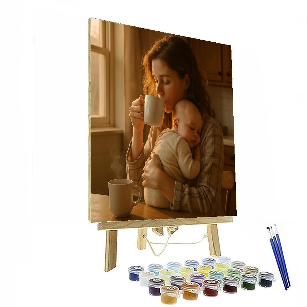 Morning Coffee And Cuddles Paint by numbers kits