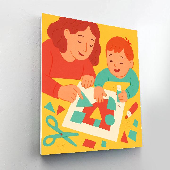 Craft Table Collage Numbered painting kits