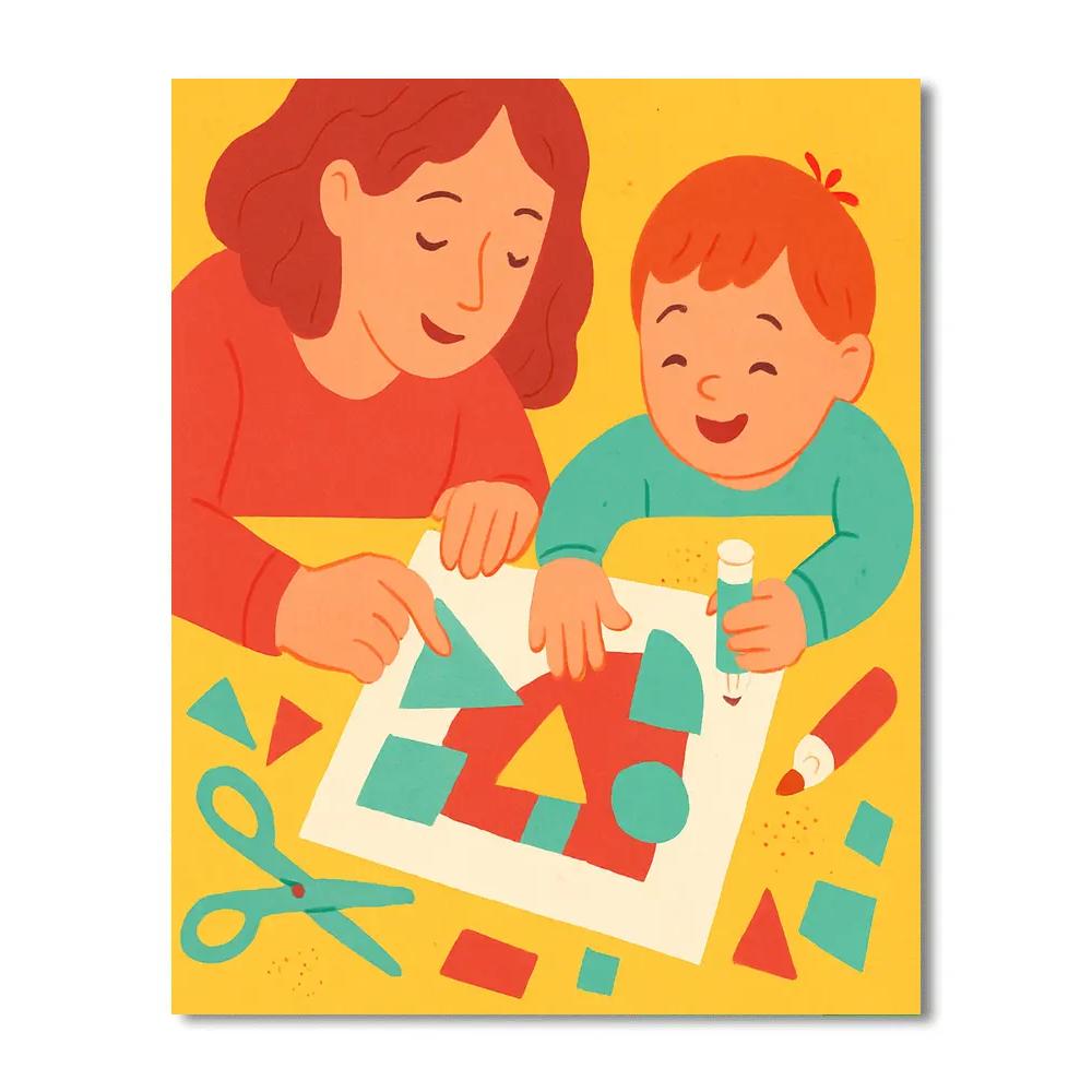 Craft Table Collage Numbered painting kits