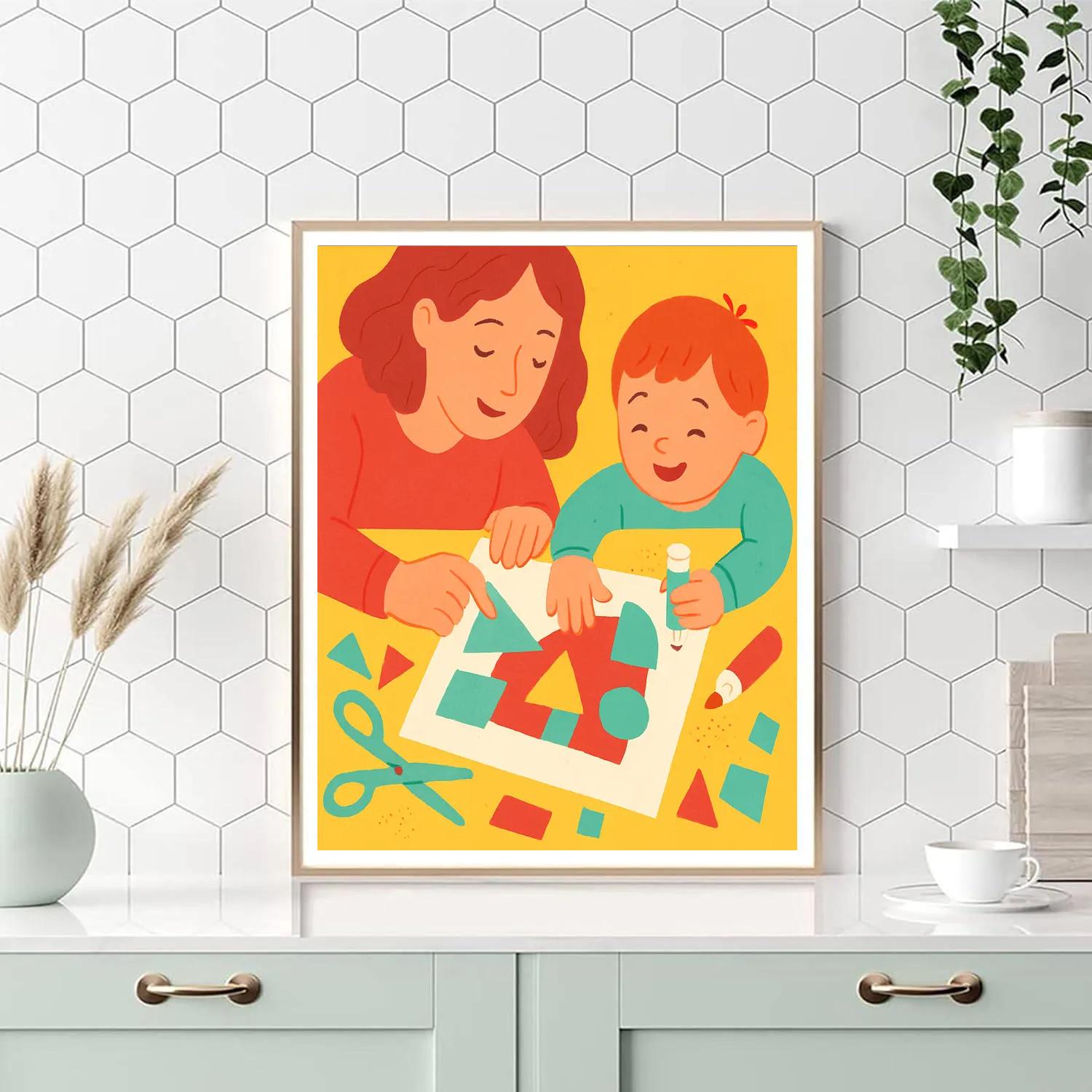 Craft Table Collage Numbered painting kits