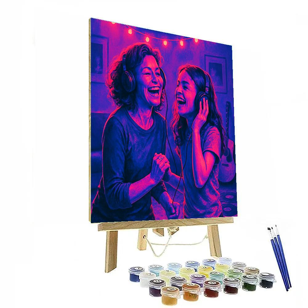 Mother And Teen Concert Night Paint by numbers kits