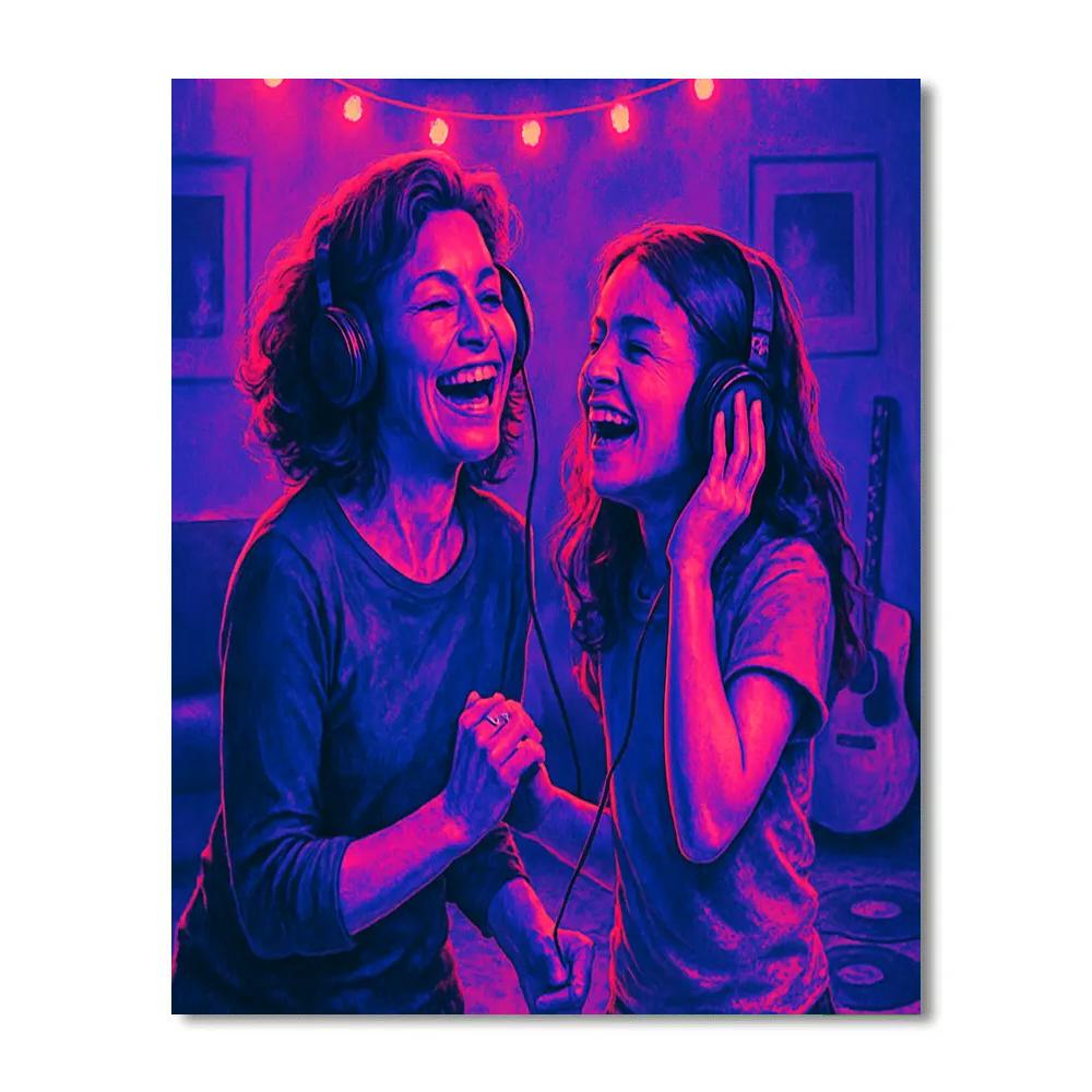 Mother And Teen Concert Night Paint by numbers kits