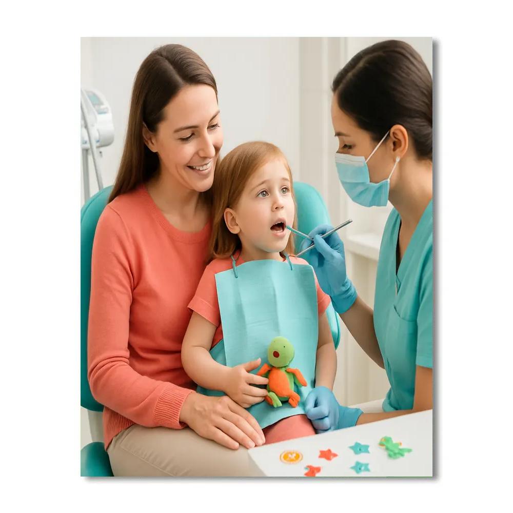 Dental Visit Brave Face Number painting