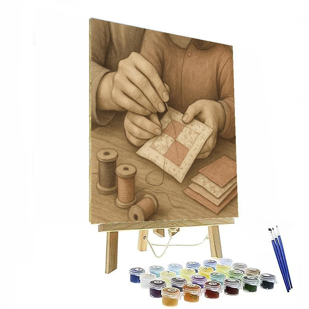 Sewing Bench Heirloom paint by number