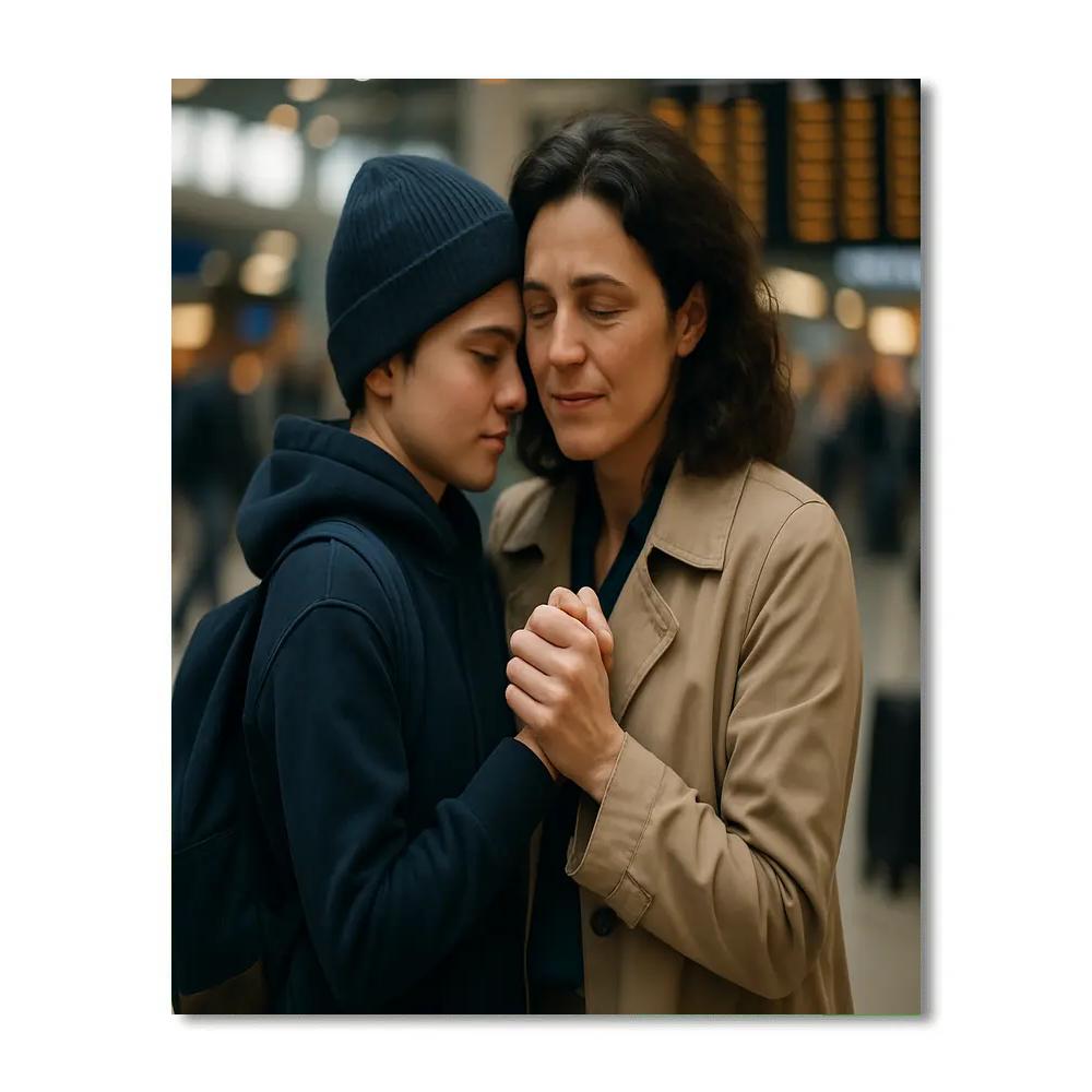 Airport Goodbye Embrace Paint by numbers kits