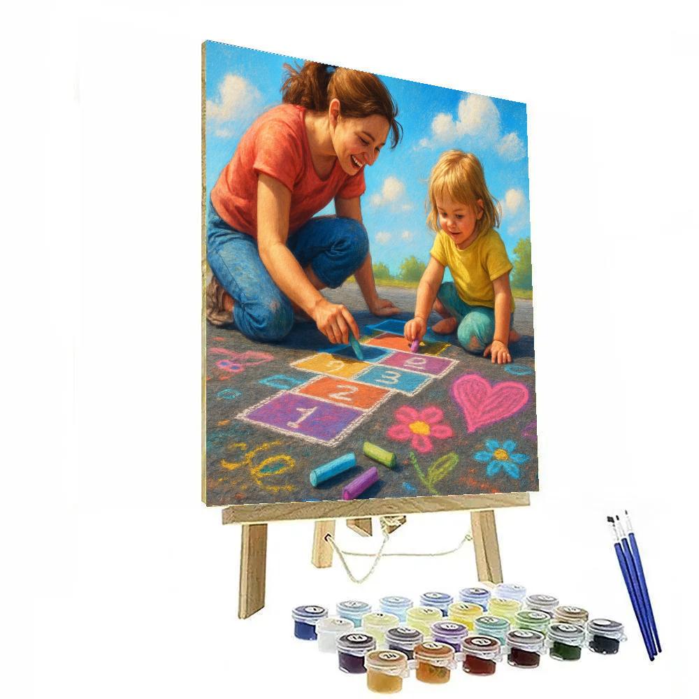 Big Chalk Sidewalk Numbered painting kits