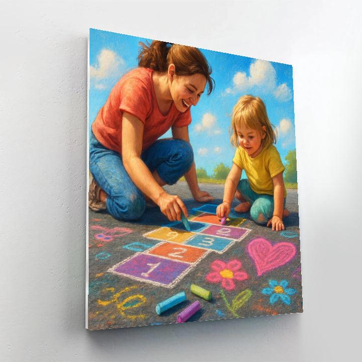 Big Chalk Sidewalk Numbered painting kits