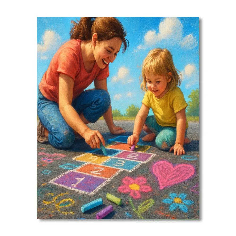 Big Chalk Sidewalk Numbered painting kits