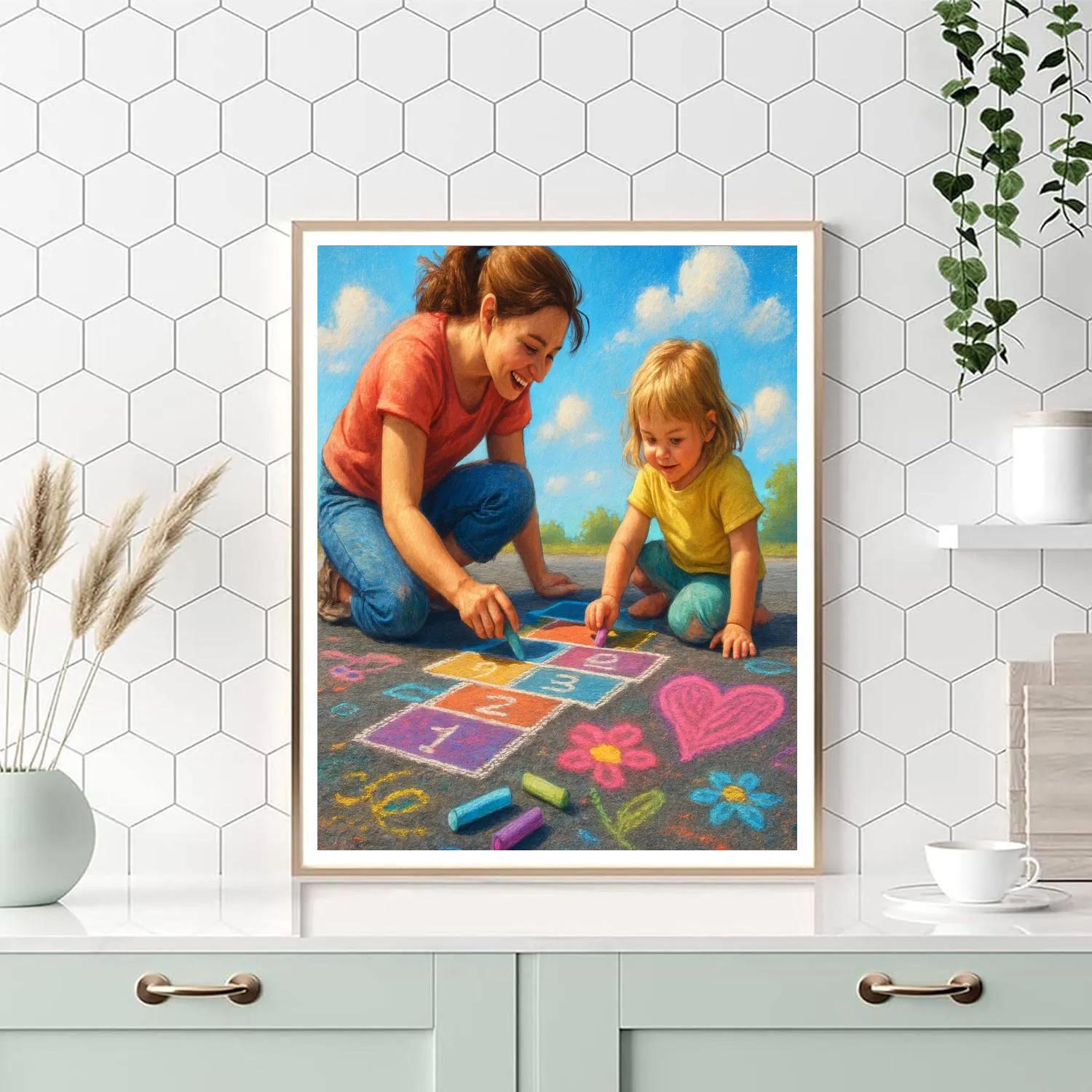 Big Chalk Sidewalk Numbered painting kits
