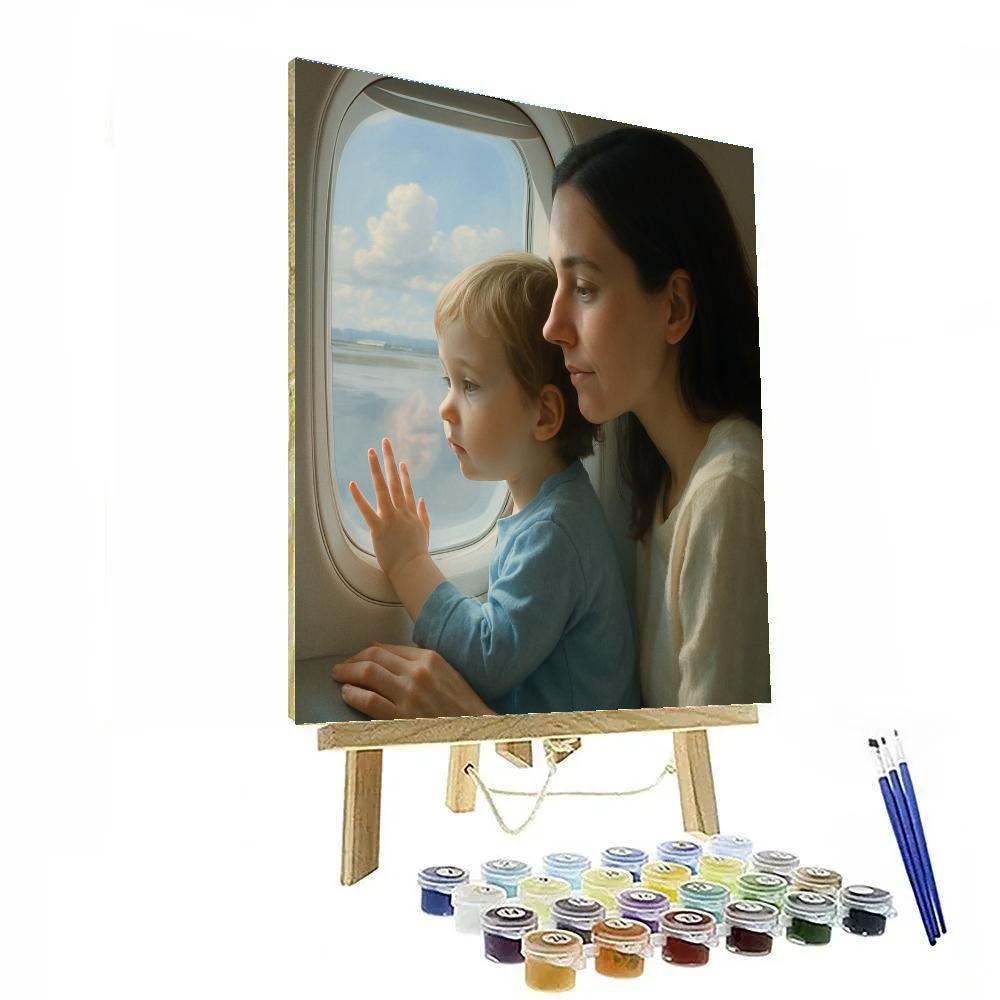 Window Seat Airport Dreams DIY paint by numbers