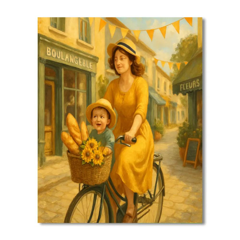 Bicycle Basket Errand paint by numbers