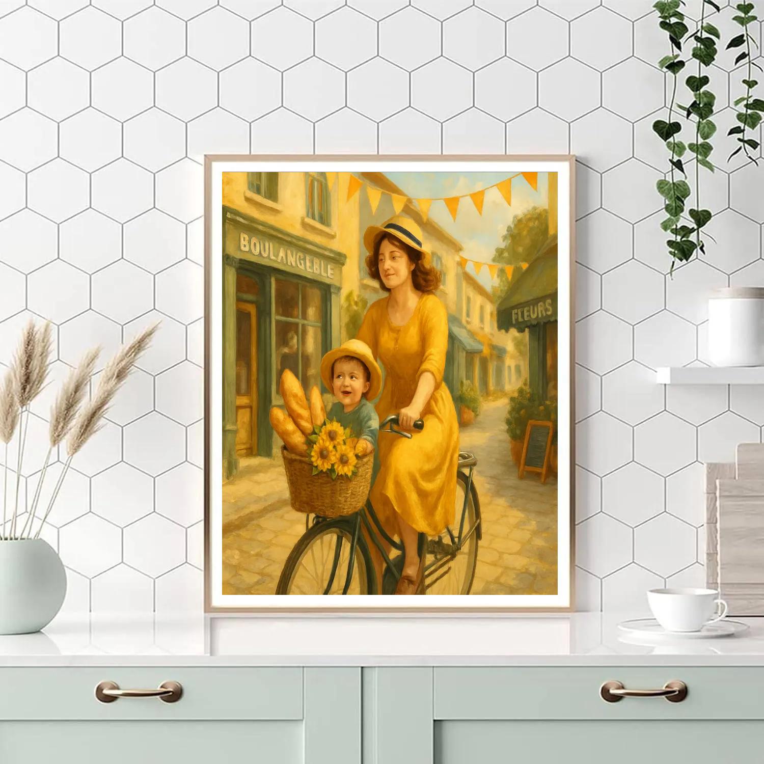 Bicycle Basket Errand paint by numbers