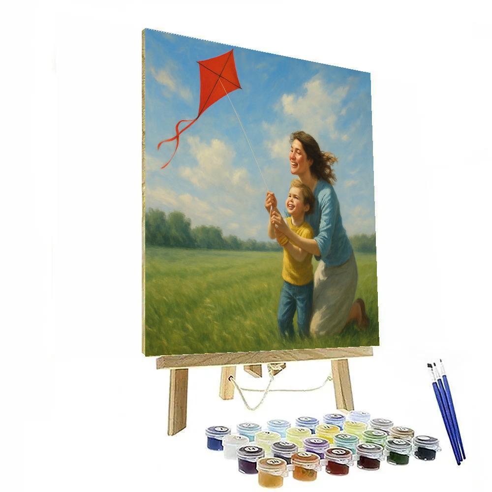 Open Field Kite Teaching paint by numbers