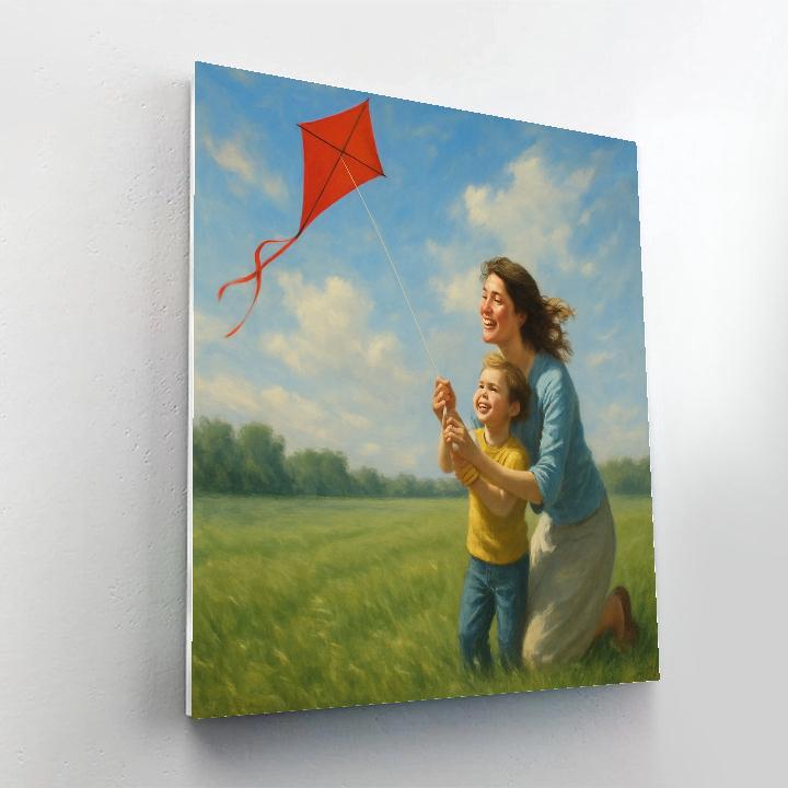 Open Field Kite Teaching paint by numbers
