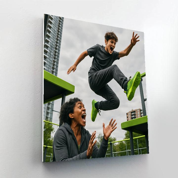 Parkour Playground Confidence Painting by numbers kit