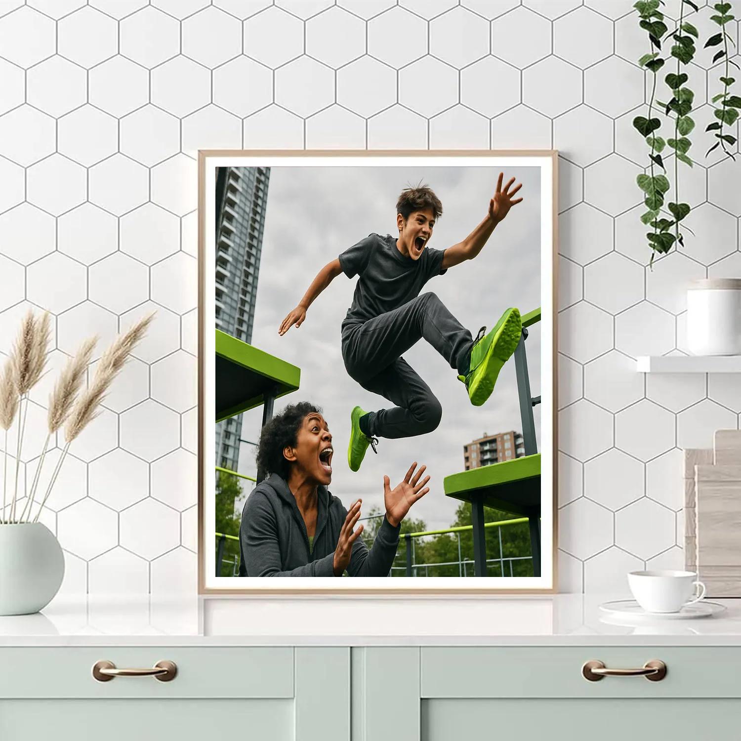 Parkour Playground Confidence Painting by numbers kit