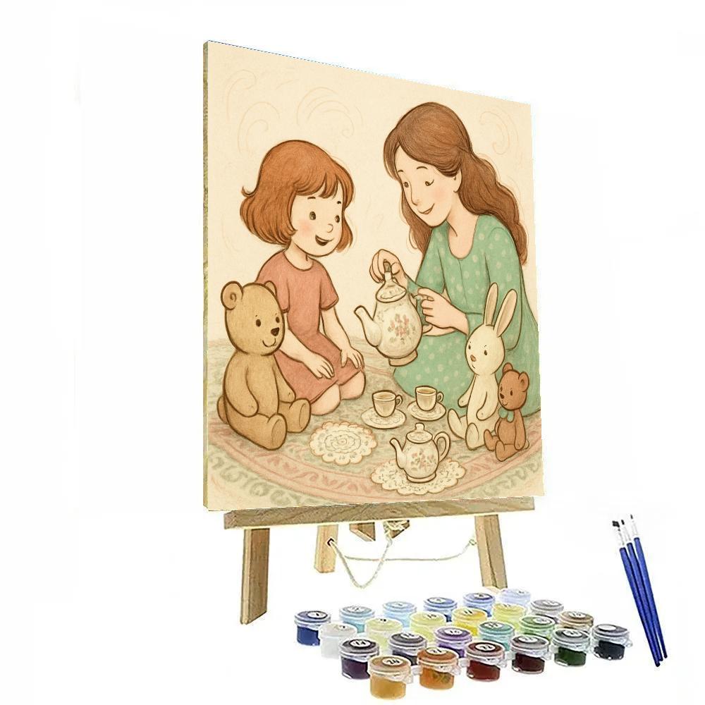 Tea Party In The Living Room Paint by numbers kits