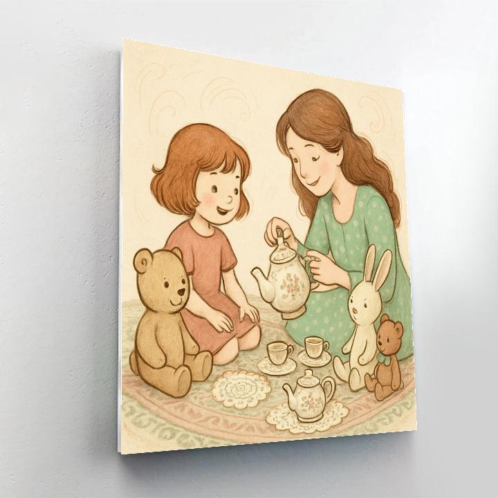 Tea Party In The Living Room Paint by numbers kits