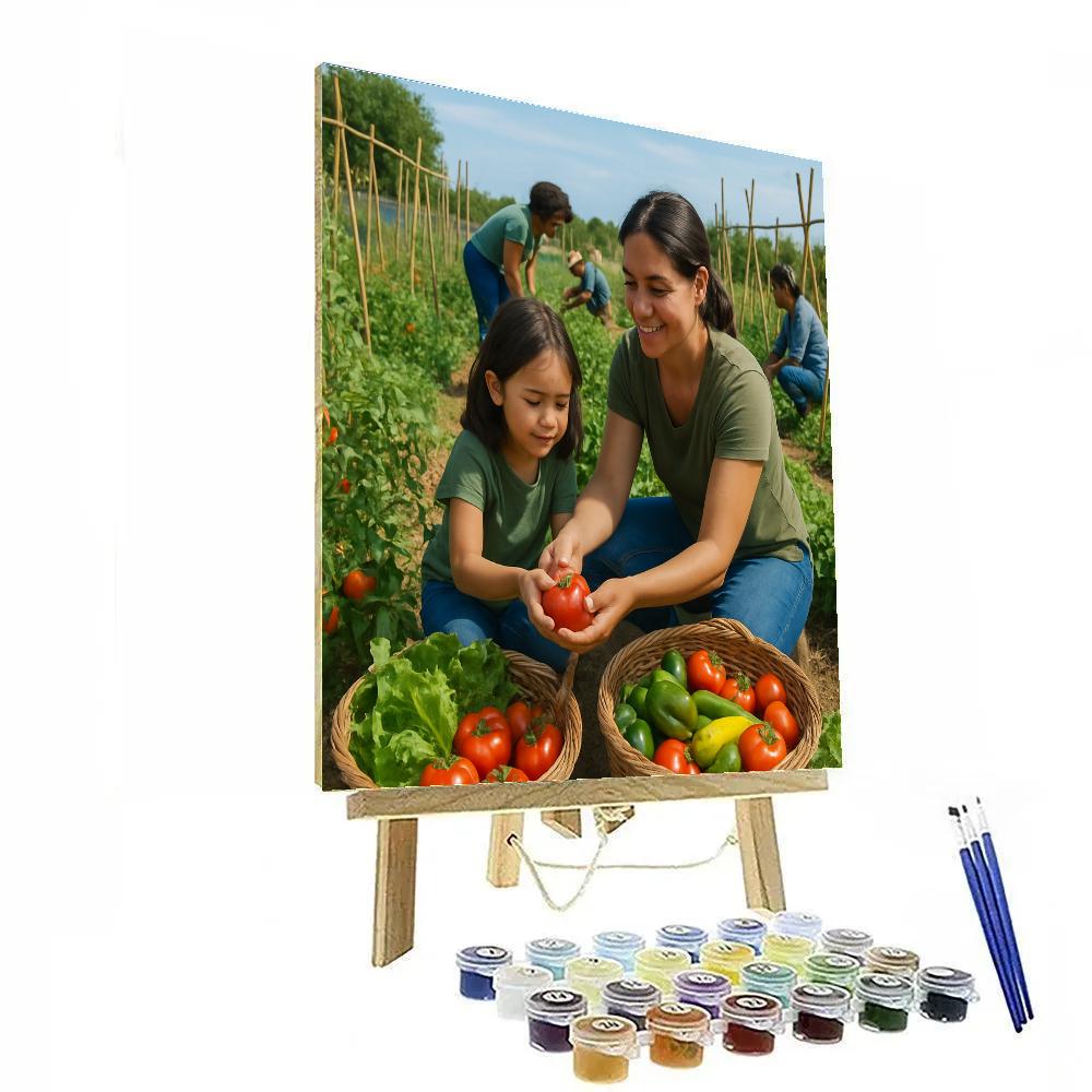 Community Garden Harvest Paint by numbers art