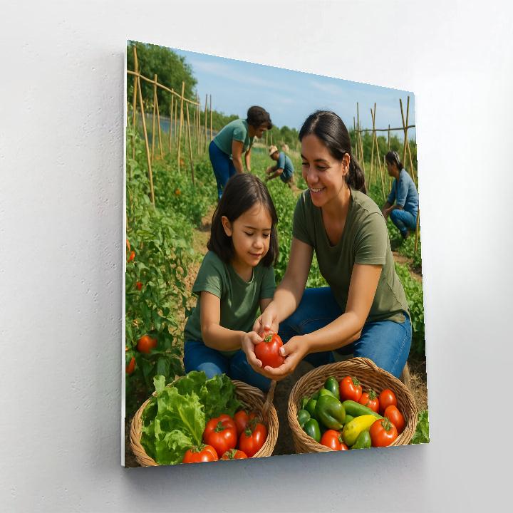 Community Garden Harvest Paint by numbers art