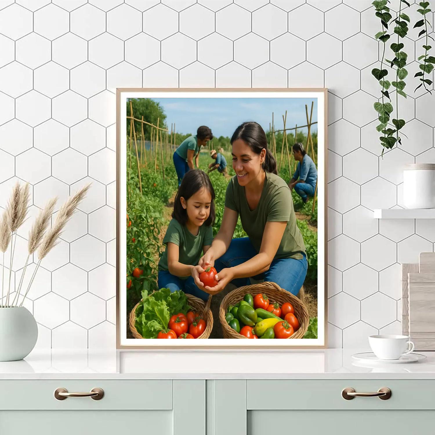 Community Garden Harvest Paint by numbers art