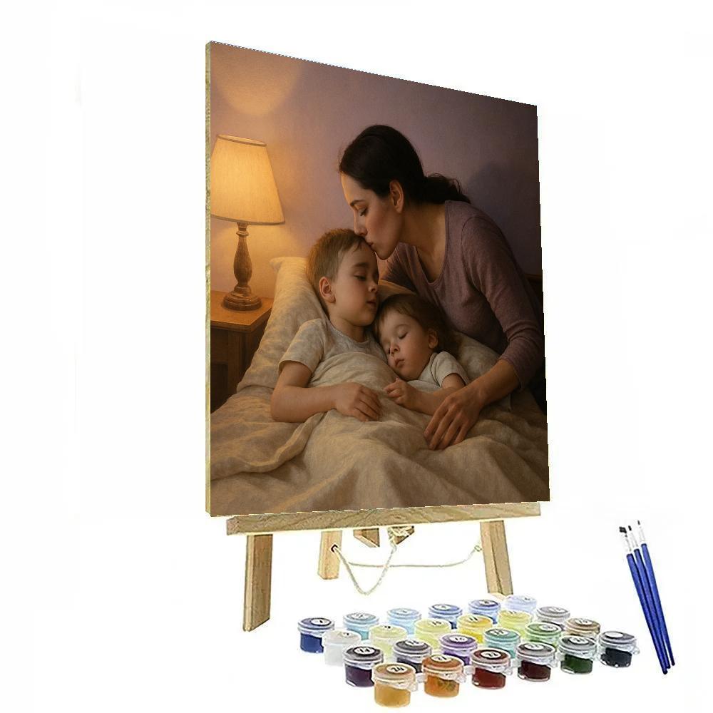 Sibling Bedtime Tuck In Numbered painting kits